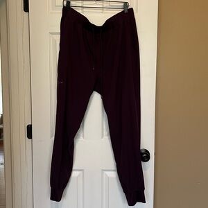 Women's Scrub Pants, Size XXL , Dark Purple With Pockets